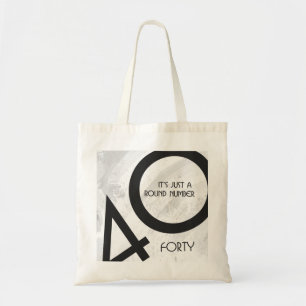 White 40 Decade Birthday Tote Bag