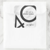 White 40 Decade Birthday Vierkante Sticker (Tas)