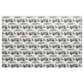 White 4X4 Truck Fabric Stof (Fat Quarter)
