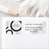 White 50 decade Birthdday Etiket (Insitu)