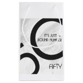 White 50 decade Birthdday Klein Cadeauzakje (Achterkant)