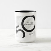 White 50 decade Birthdday Mok (Midden)