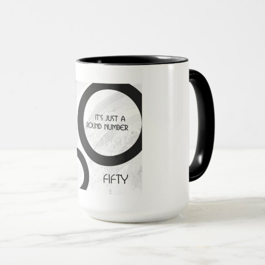 White 50 decade Birthdday Mok (Voorkant rechts)