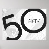 White 50 decade Birthdday Poster (Voorkant)