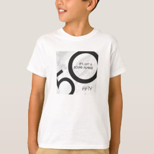 White 50 decade Birthdday T-shirt