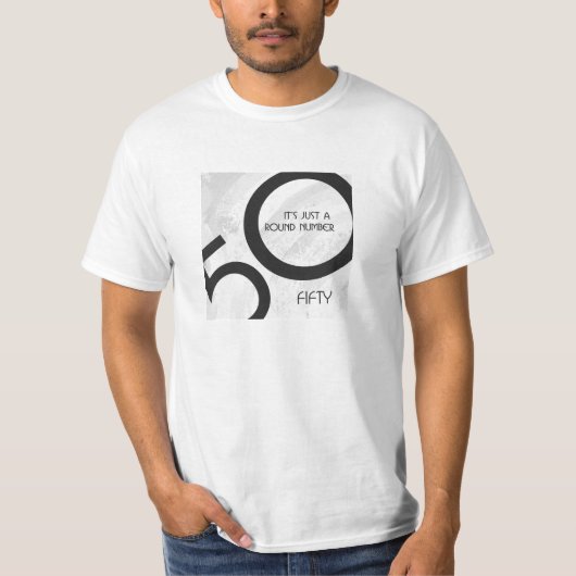 White 50 decade Birthdday T-shirt (Voorkant)