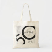 White 50 decade Birthdday Tote Bag (Voorkant)