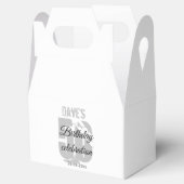 White 50th Any Age Birthday Party Custom Bedankdoosjes (Geopend)