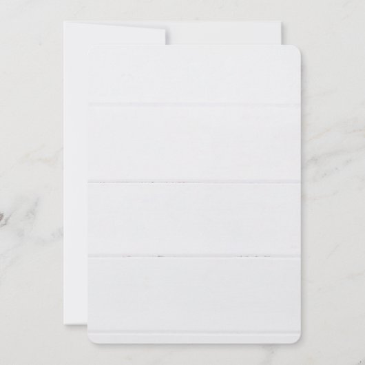 White 55th Jubileum Party Cosmos on White Wood Kaart (Achterkant)