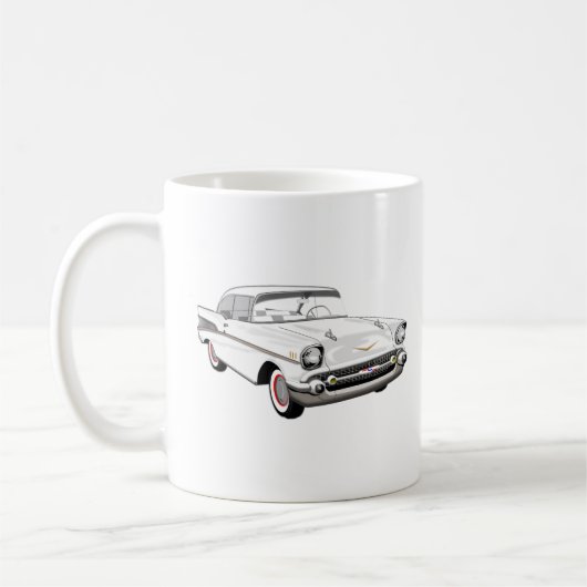 White '57 Shoebox Koffiemok (Links)