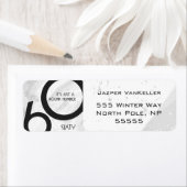 White 60 decade Birthday Etiket (Insitu)