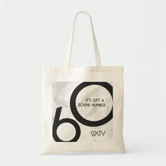 White 60 decade Birthday Tote Bag (Voorkant)