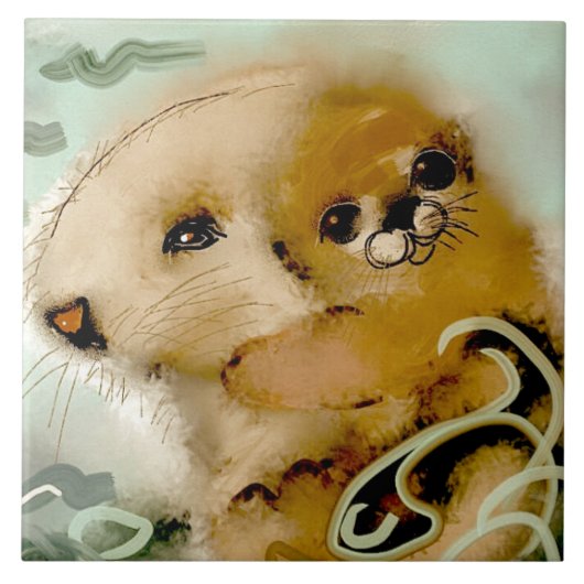 White 6×6 Keramische tegel... Tegeltje (Voorkant)