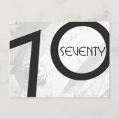 White 70 Decade Birthday Briefkaart (Voorkant)