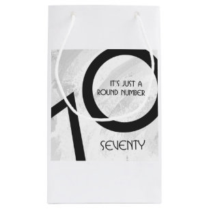 White 70 Decade Birthday Klein Cadeauzakje