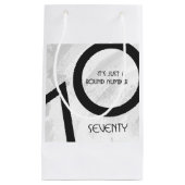 White 70 Decade Birthday Klein Cadeauzakje (Voorkant)