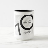 White 70 Decade Birthday Mok (Midden)