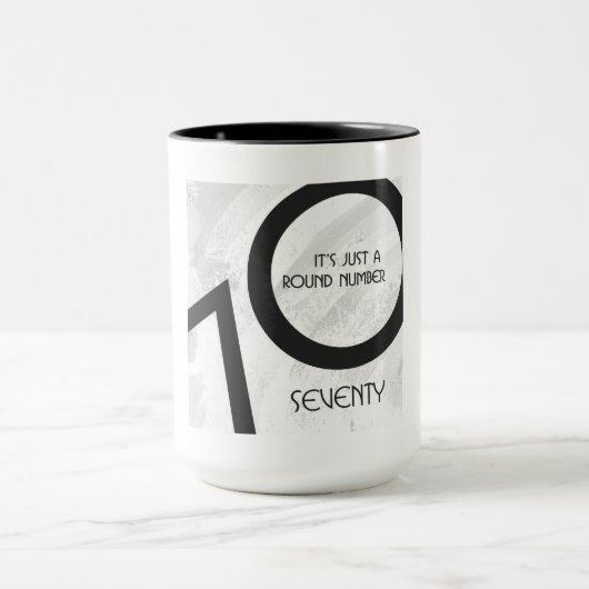 White 70 Decade Birthday Mok (Midden)