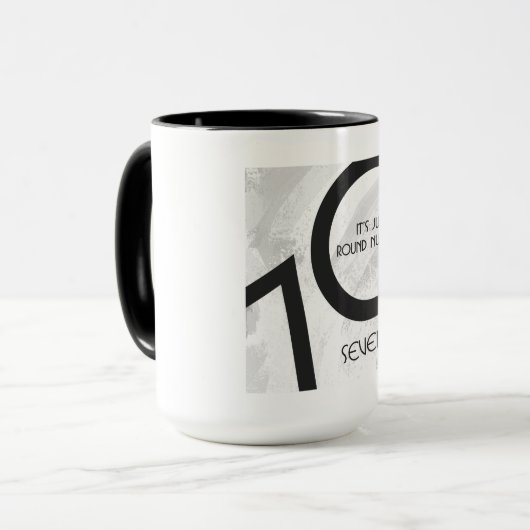 White 70 Decade Birthday Mok (Voorkant links)