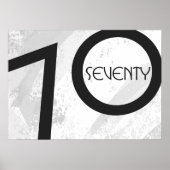 White 70 Decade Birthday Poster (Voorkant)