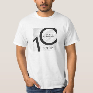 White 70 Decade Birthday T-shirt