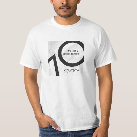 White 70 Decade Birthday T-shirt (Voorkant)