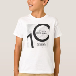 White 70 Decade Birthday T-shirt