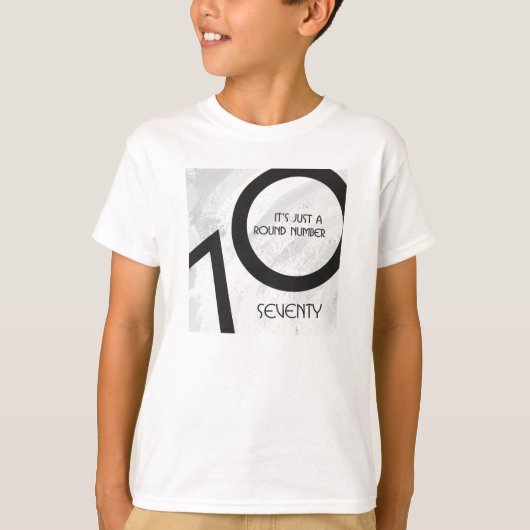 White 70 Decade Birthday T-shirt (Voorkant)