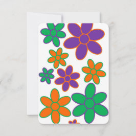 White 70s Theme Schotse Gedicht Verjaardag Kaart