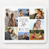 White 7 Photo Collage | Leven met jou houden Muismat (Voorkant)