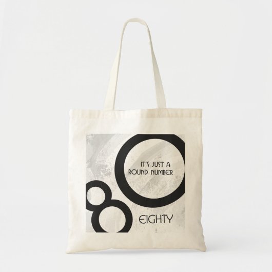 White 80 Decade Birthday Tote Bag (Voorkant)