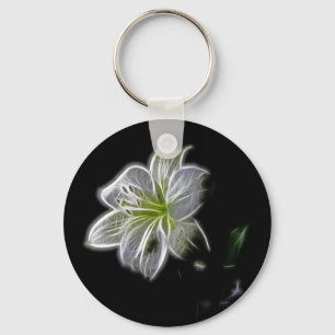 white-82698 white lily flower natuur Beautha digit Sleutelhanger