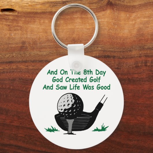 White 8th Day Creëer Golf Sleutelhanger (Voorkant)