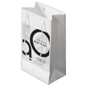 White 90 Decade Birthday Klein Cadeauzakje (Voorkant Gekanteld)