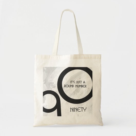 White 90 Decade Birthday Tote Bag (Voorkant)