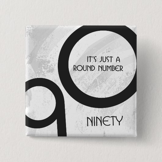 White 90 Decade Birthday Vierkante Button 5,1 Cm (Voorkant)