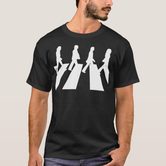White Abbey Road Streets Walking beroemd gemaakt d T-shirt (Voorkant)