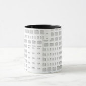 White abstract design mok (Midden)