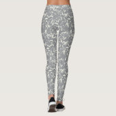 White Abstract On Grey Leggings (Achterkant)