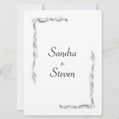 White Accent Wedding Uitnodiging (Achterkant)