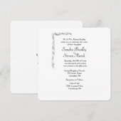 White Accent Wedding Uitnodiging (Voorkant / Achterkant)