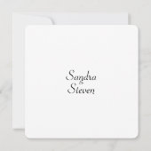 White Accent Wedding Uitnodiging (Achterkant)