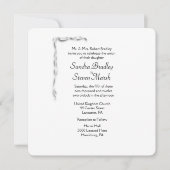 White Accent Wedding Uitnodiging (Voorkant)