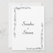 White Accent Wedding Uitnodiging (Achterkant)