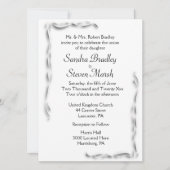 White Accent Wedding Uitnodiging (Voorkant)