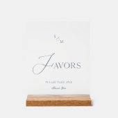 White Acrylic “Favors” Sign  Acryl Bord (Voorkant)