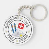 White Acrylische Sleutelhanger uit Zwitserland (Achterkant)