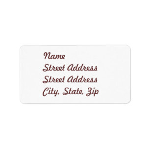 White Address Sticker