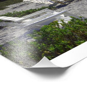 White Adirondack Chairs on Beach Foto Afdruk (Hoek)