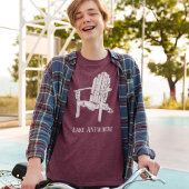 White Adirondack-stoel Persoonlijk Souvenir Tri-Blend Shirt